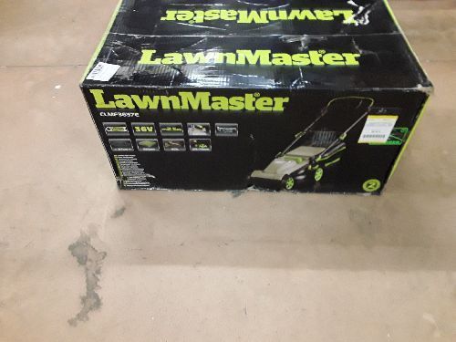 Lawnmaster tondeuse à batterie - 37 cm - 36 v - sans batterie ni chargeur - vert et gris