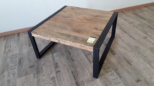 Table basse faco manguier massif et metal