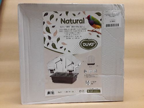 Cage pour oiseaux natural beta mini 36,5x20x34cm brun / zinc