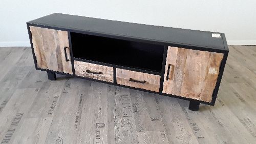 Meuble TV manguier metal longo 160