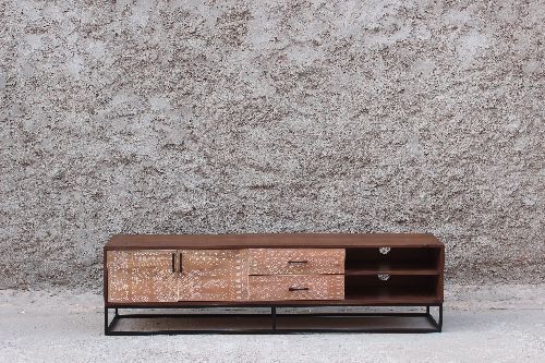 Meuble TV nancy acacia 170cm destock 259€ au lieu de 499€