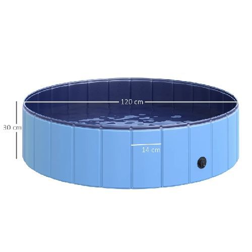 Piscine pour chien en pvc bleu ø120 x 30 cm