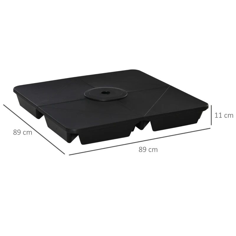 Lot de 4 poids de lestage pour parasol déporté pp noir