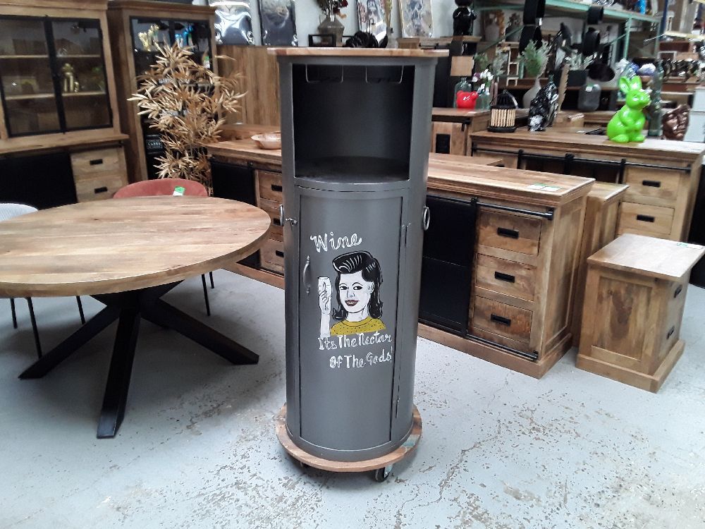 Bar metal rond peinture grand model