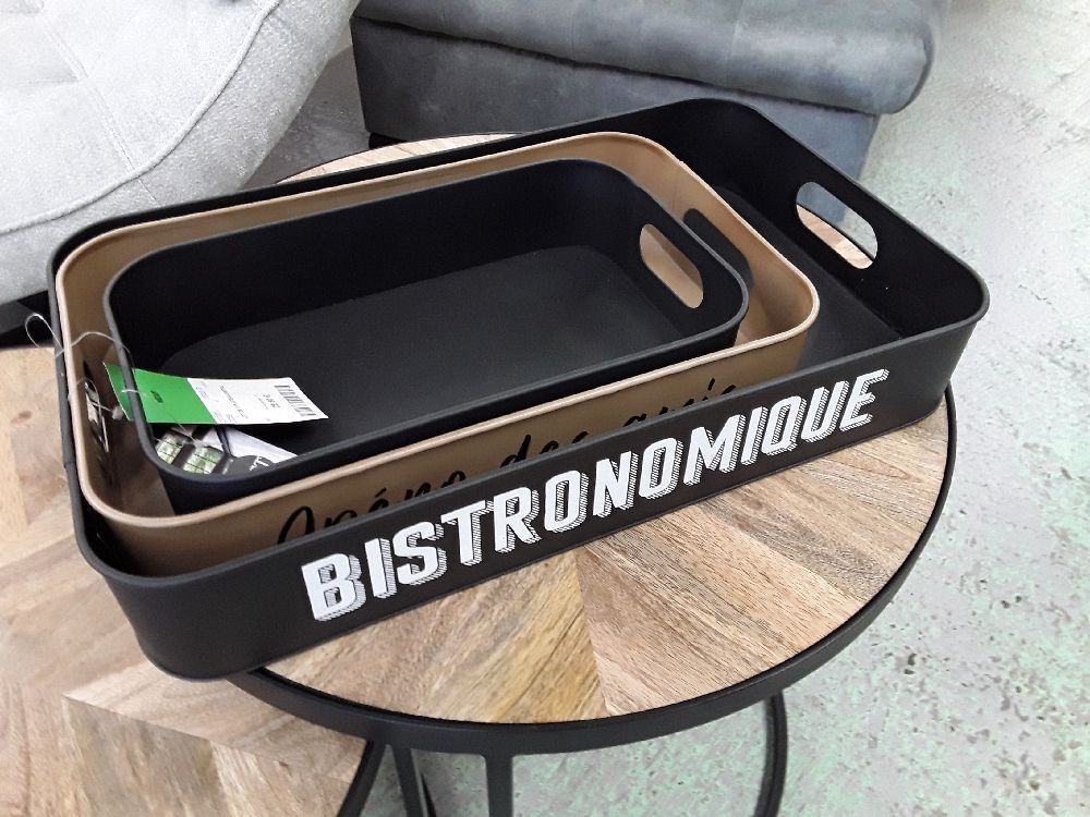Lot de 3 plateau metal