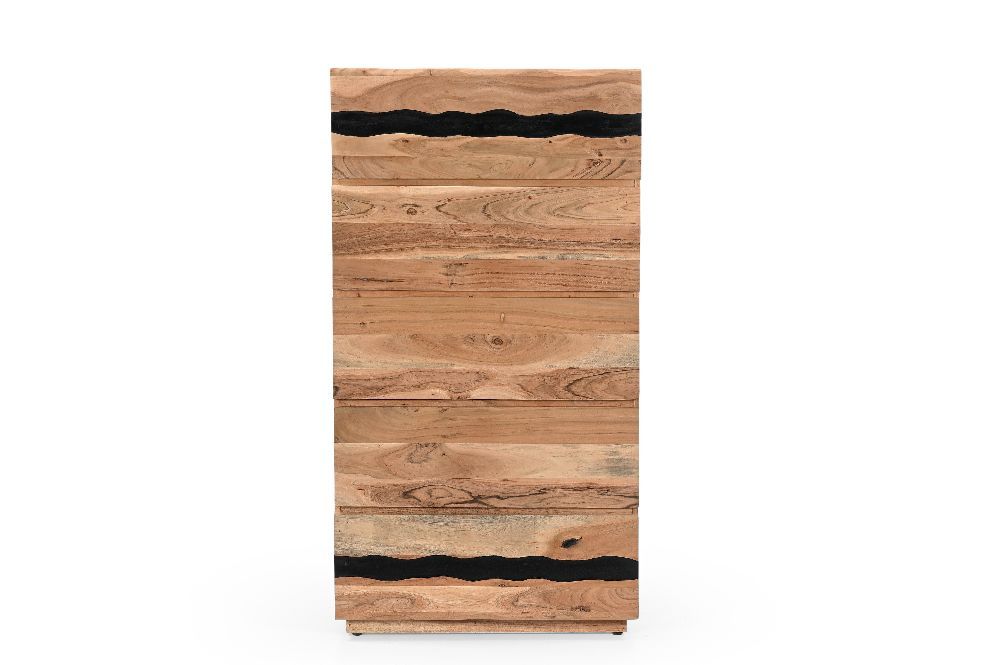 Commode 5 tiroirs edge acacia massif