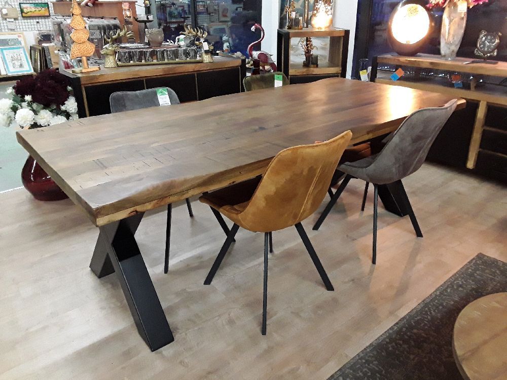 Table manguier live edge pieds 220 / 100 pieds x