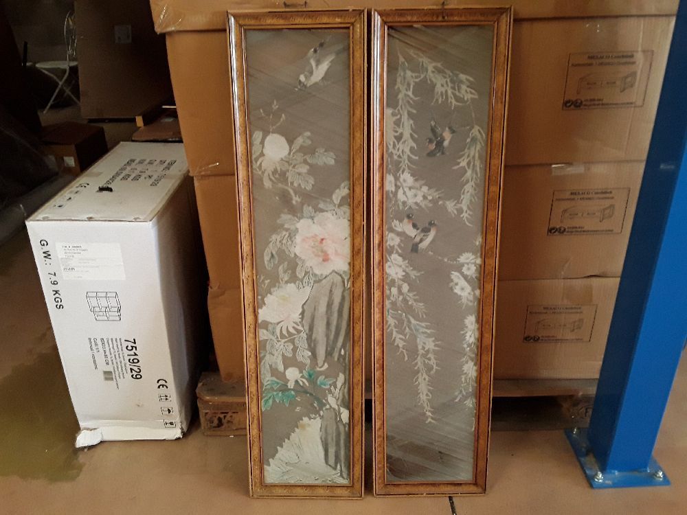 Paire de panneaux deco chinois ancien