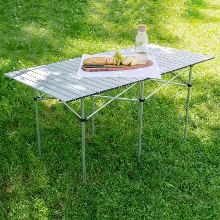 Table de campingpliable, en aluminium, 140 x 70 x 70 cm