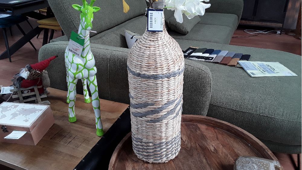 Vase en fibre naturel20 / 20 / 60 destock