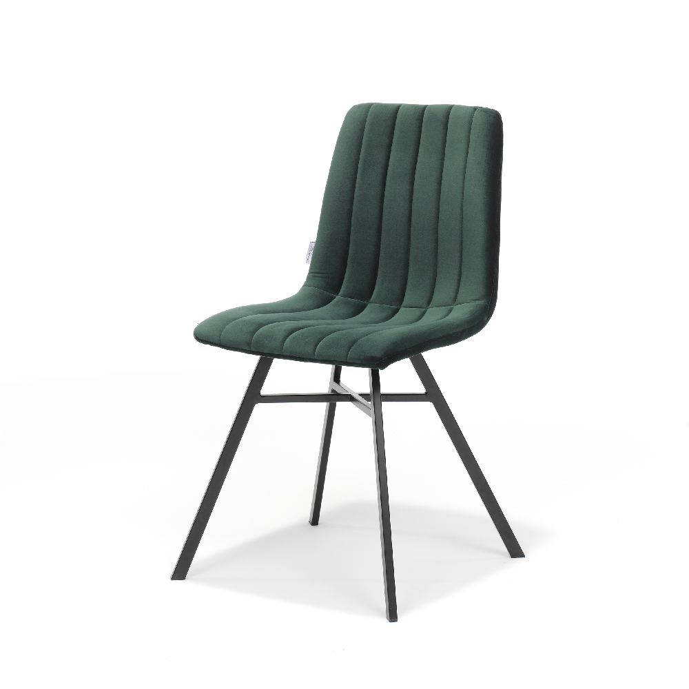 Chaise velours verte / destock