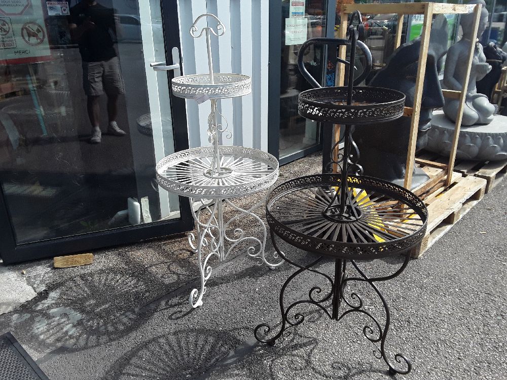 Etagere ronde deux etages