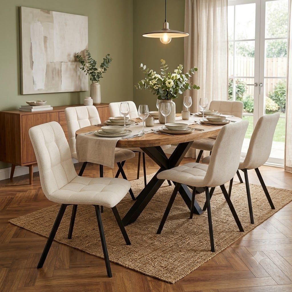 Chaise chilli square beige pieds noir