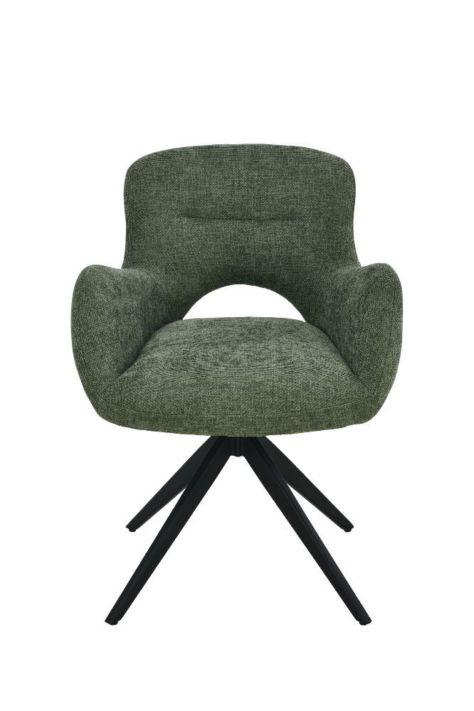 Fauteuil tournant lorie tissu vert