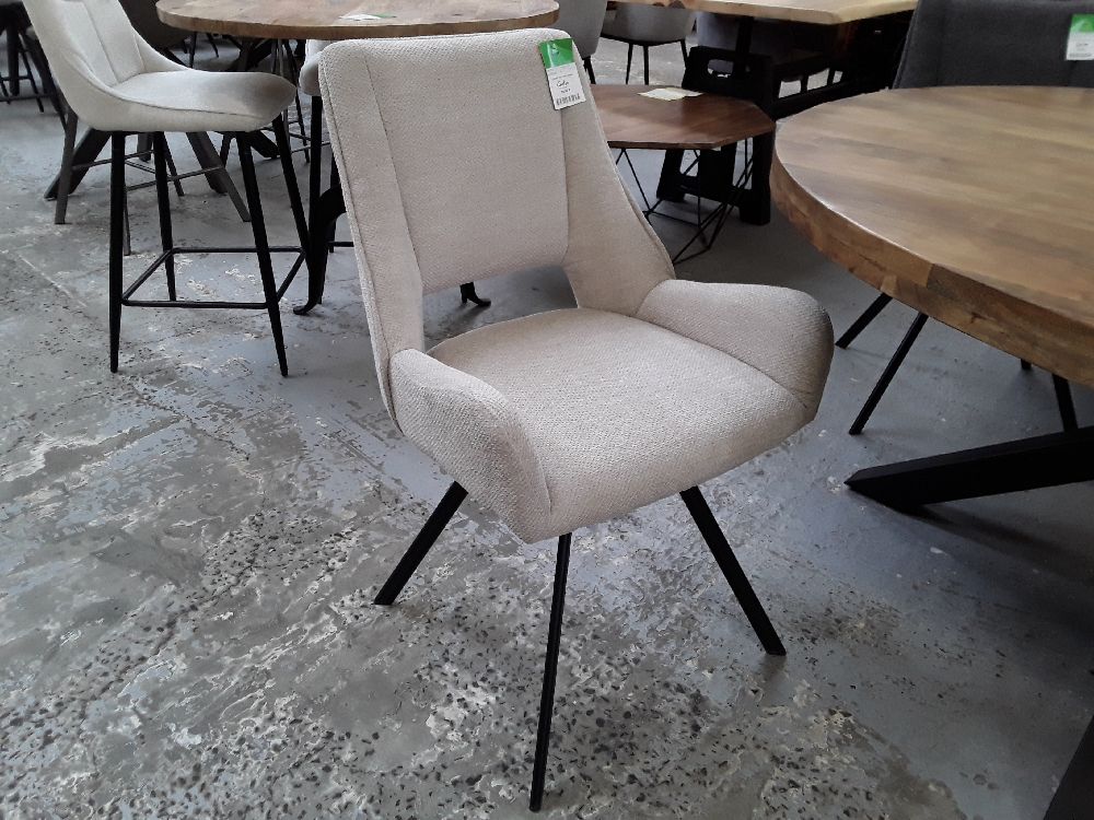 Chaise ian tissu beige