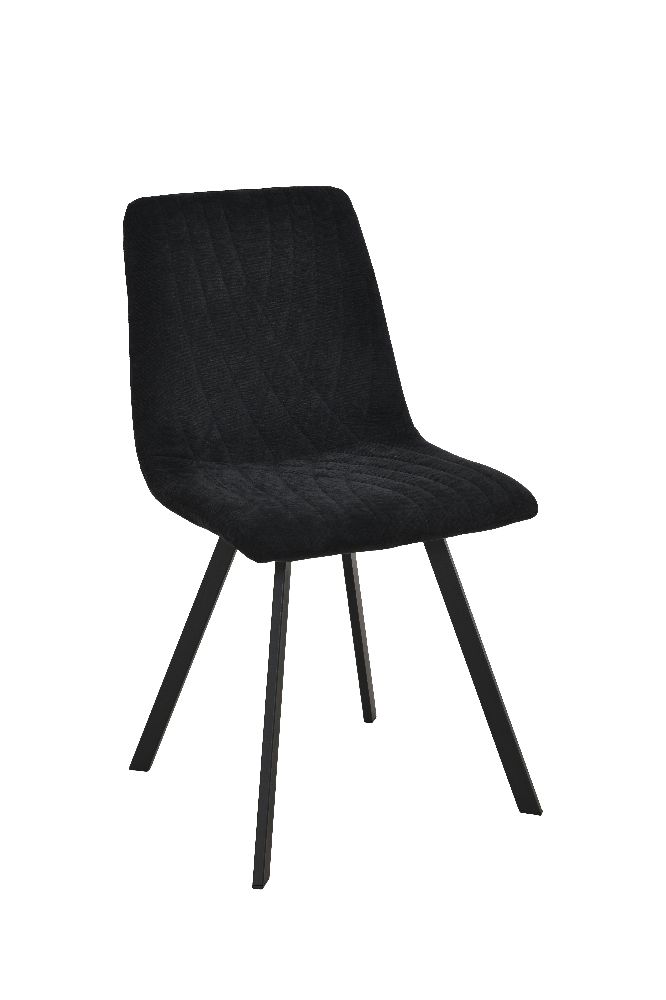 Chaise maid tissu maloy 19 noir 45*55*88*50