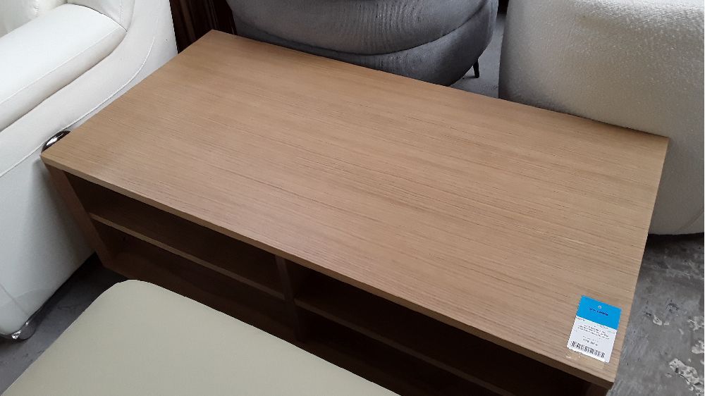 Table basse avec rangements en chêne - / destock second choix