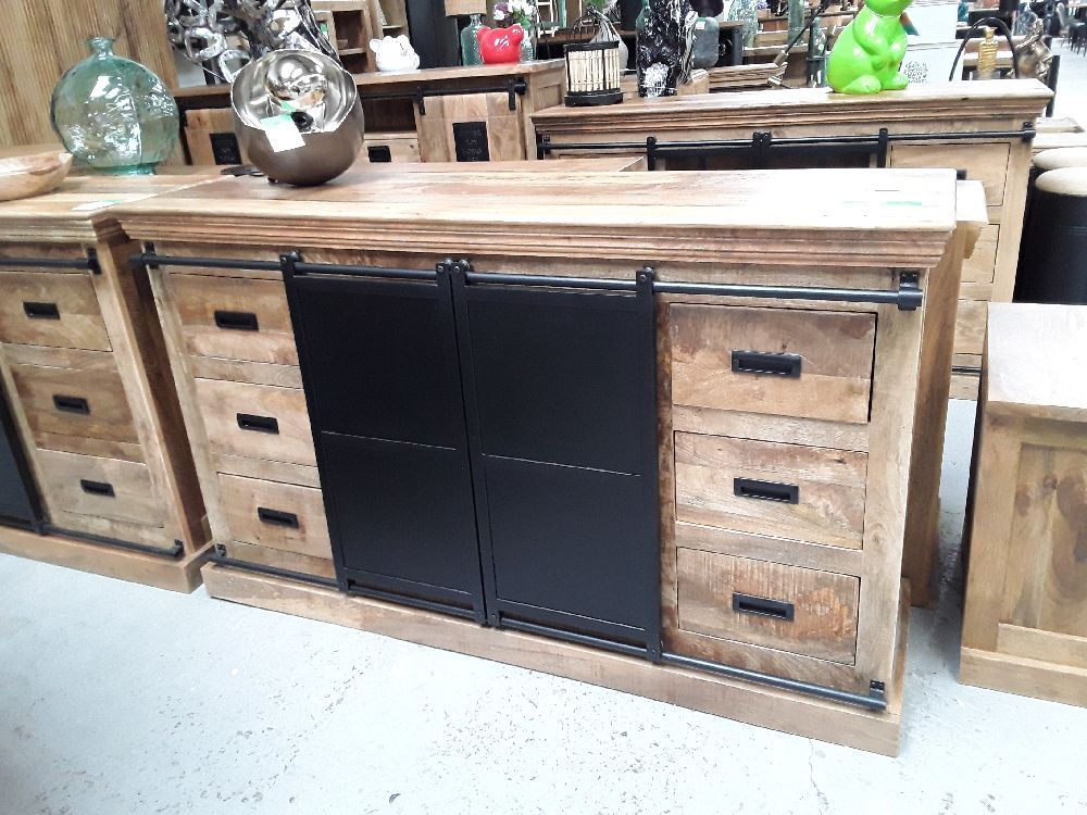Enfilade porte coulissante metal 160*45*95
