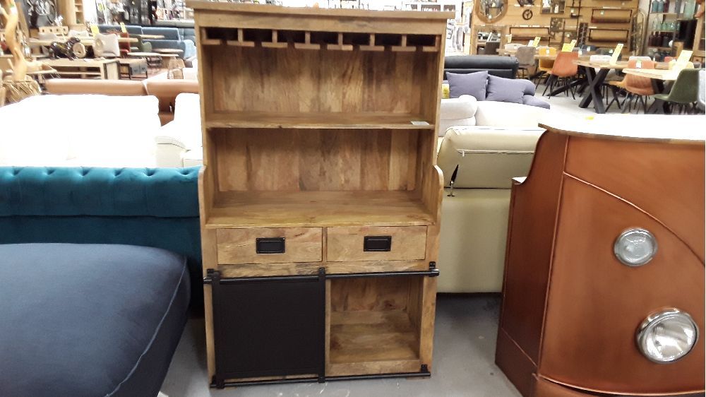 Meuble bar avec porte coulissante 90*45*140
