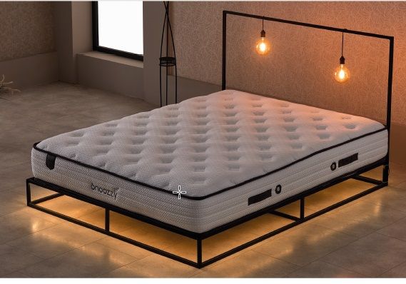Matelas 140 / 190 snozzy ressorts ensaches souple / dur reversible