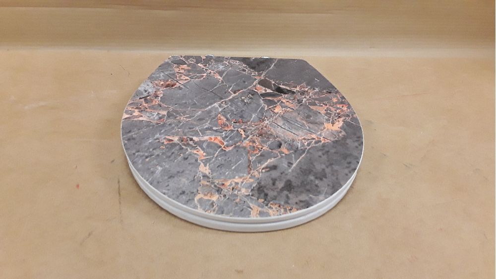 Lunette toilette effet marbre
