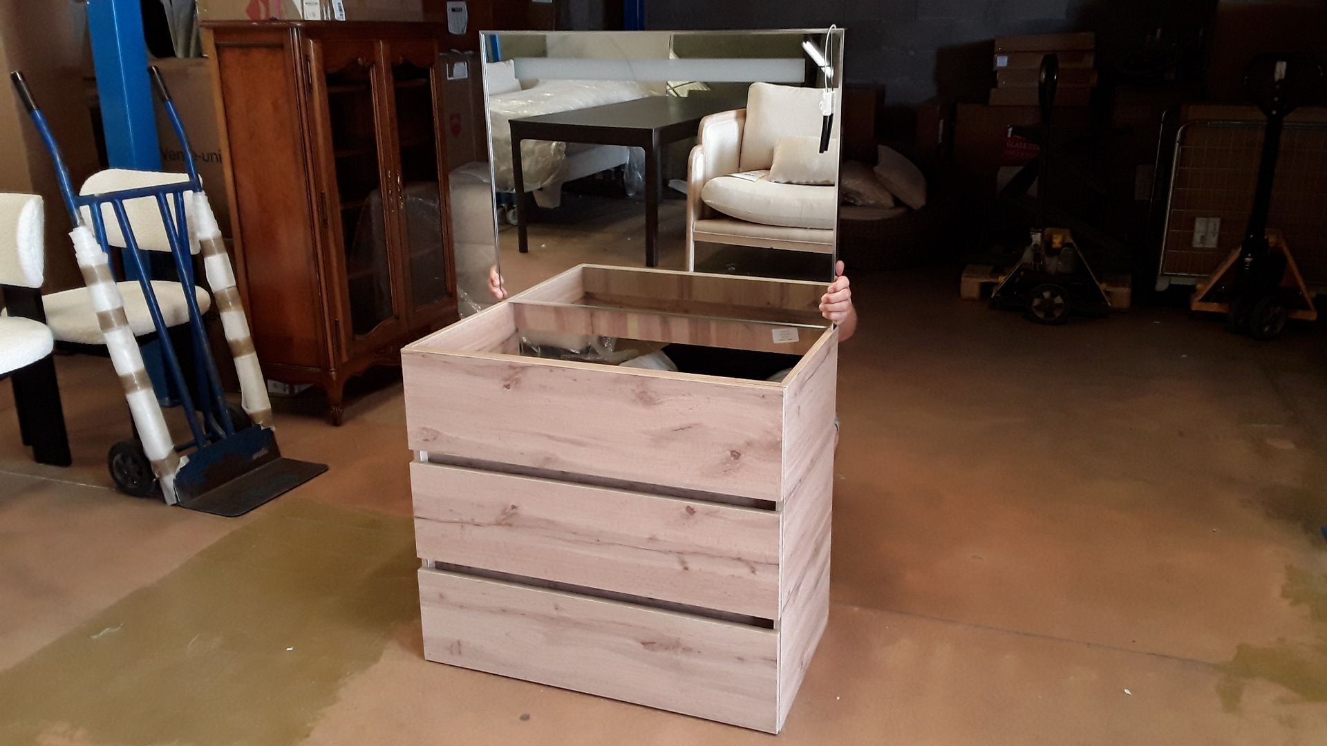 Meuble de salle de bain 80 cm avec miroir