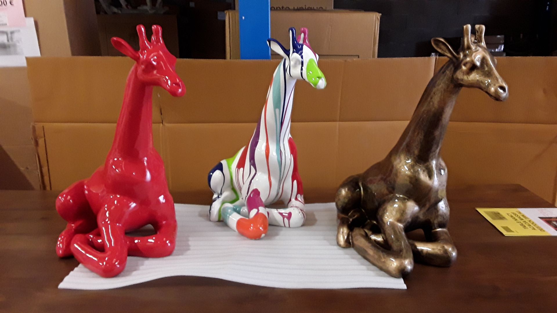 Girafe assise