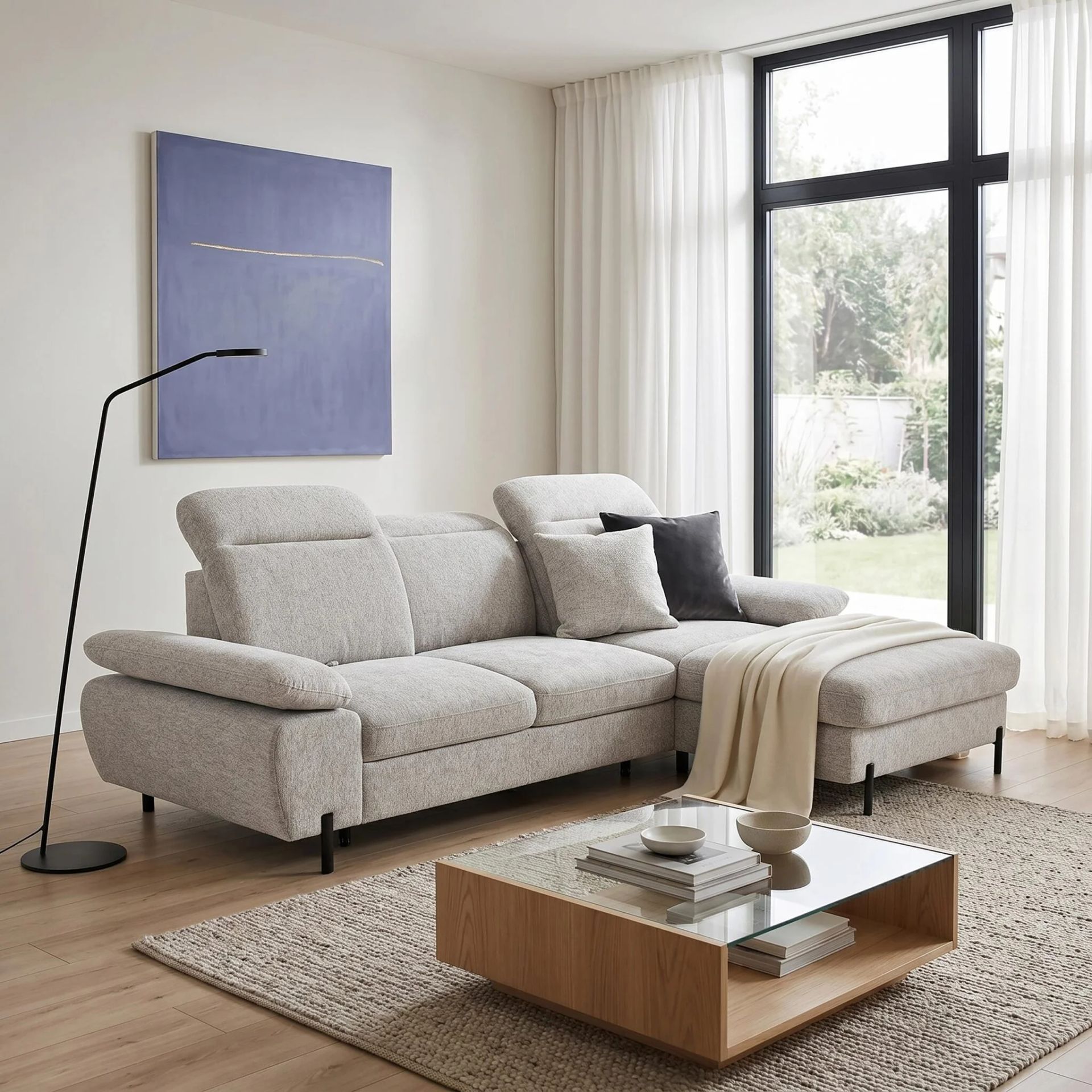 Canape sienna convertible lit avec coffre et tetiere
