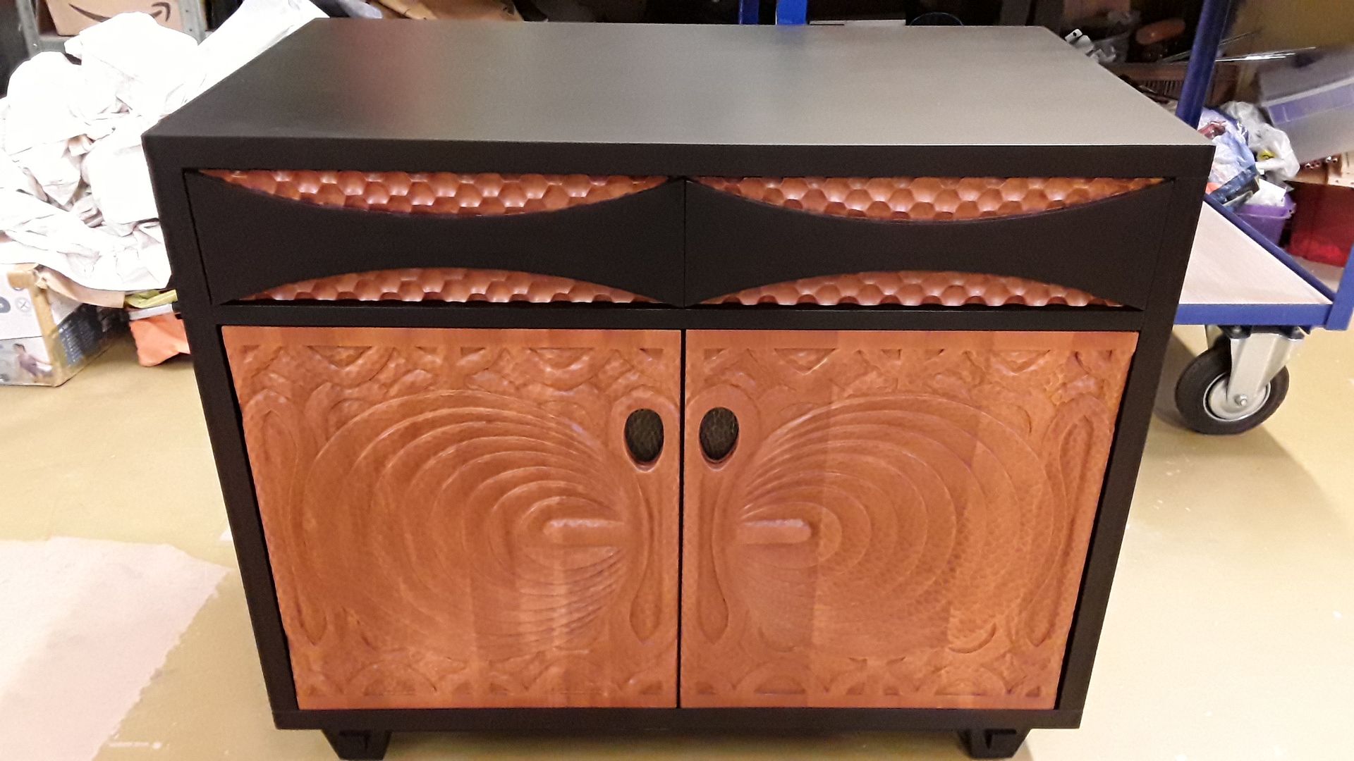 Petit buffet acajou noir tikamoon frida tk4075371r-hj