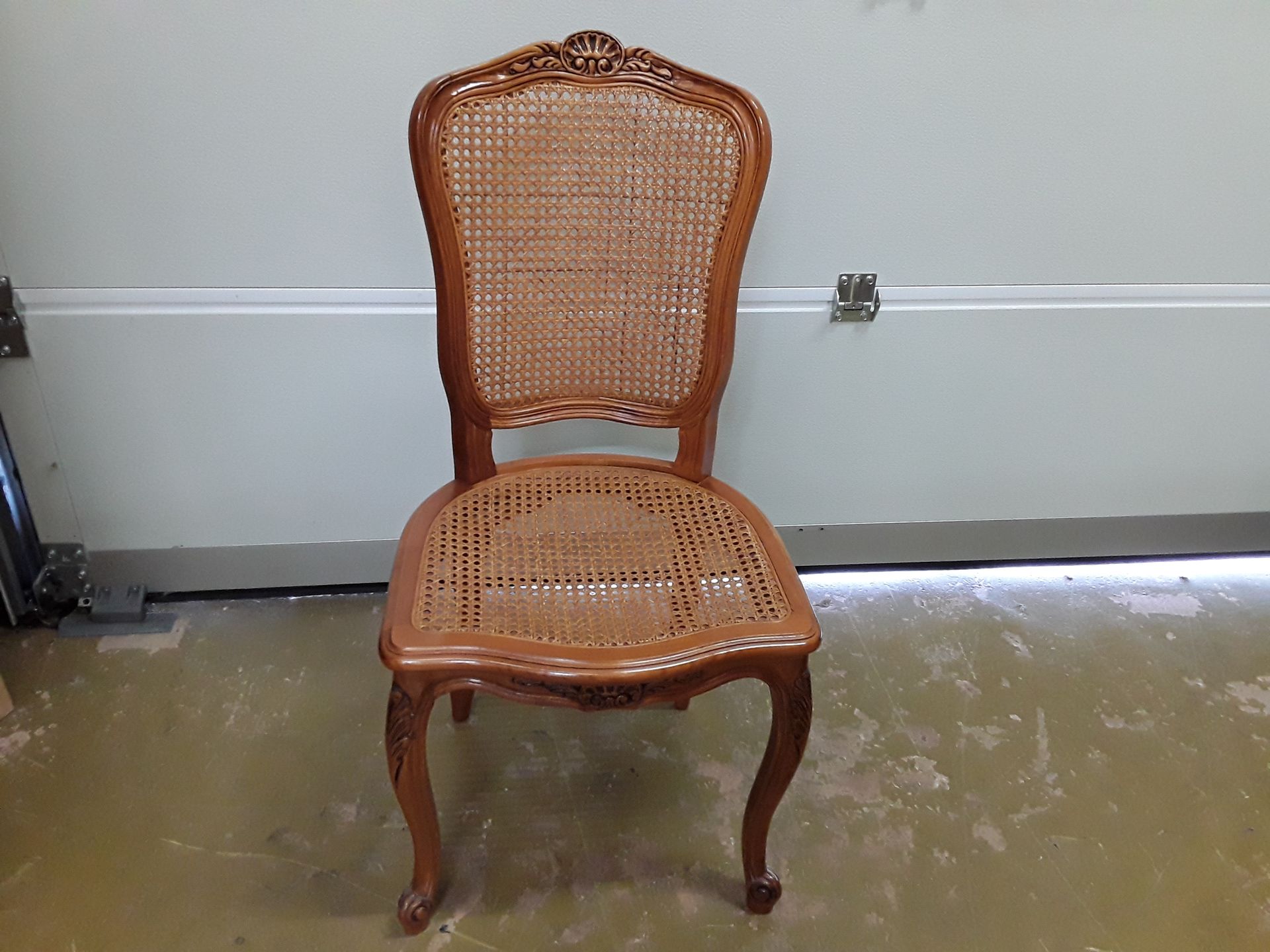 Chaise bois assise tressé