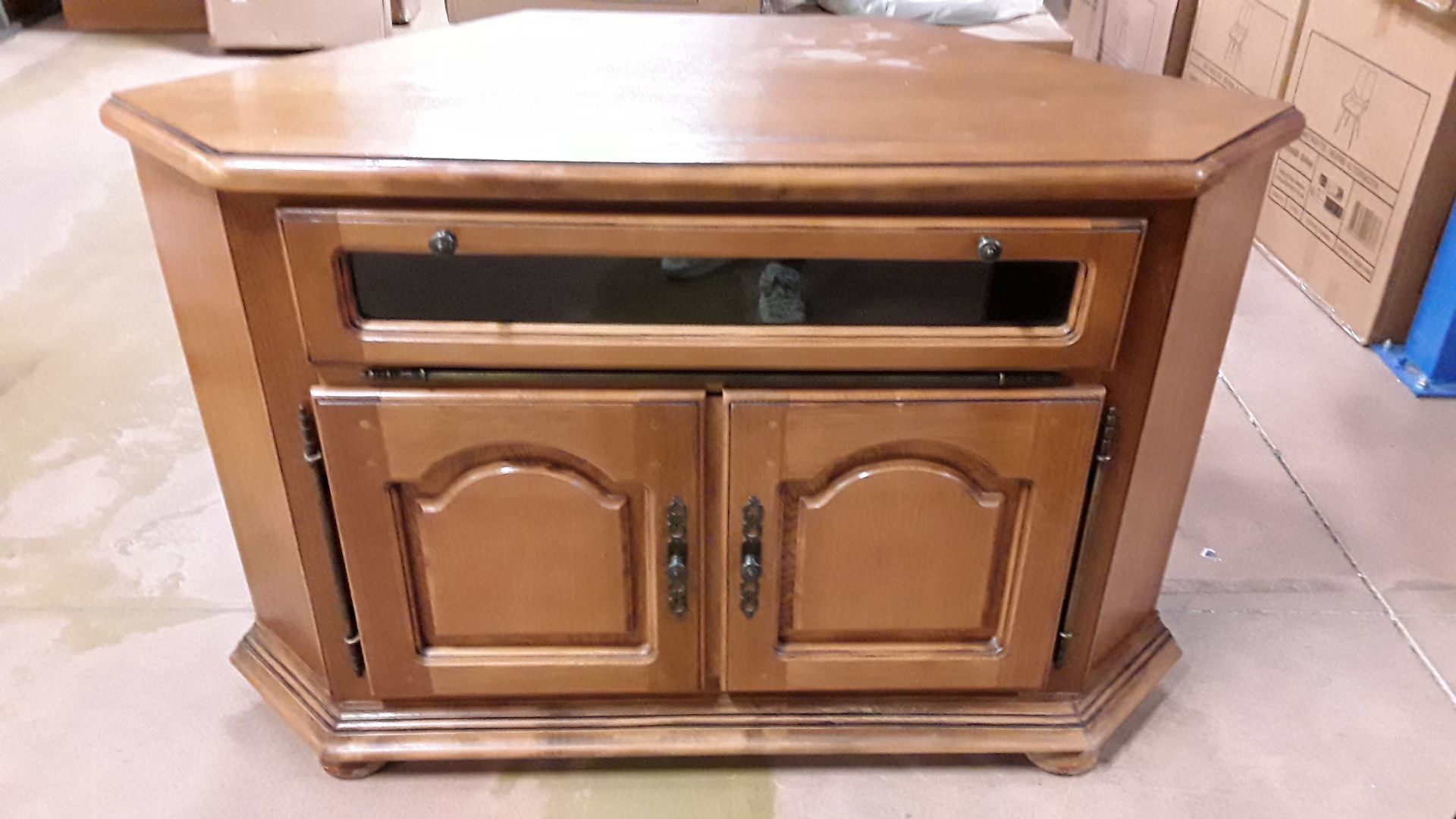 Meuble TV d'angle f chene